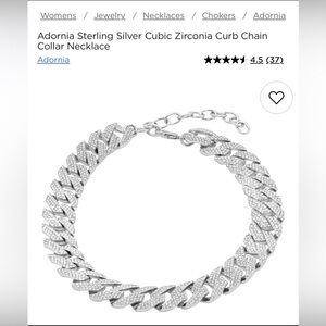 Adornia Sterling Silver Cubic Zirconia Necklace